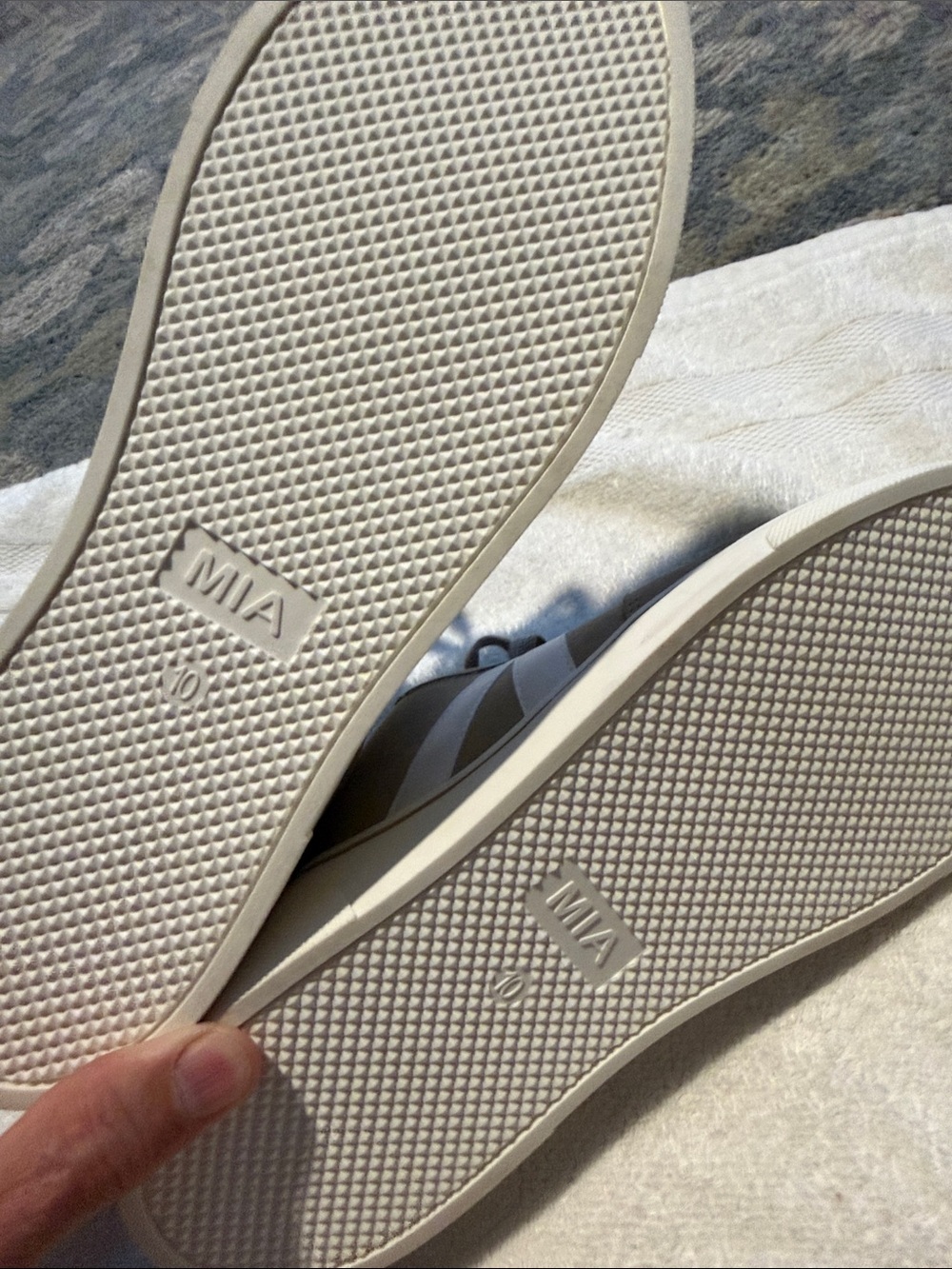 MIA Men's Tan and White Perforated Lace-Up Sneakers - Picture 2 of 6
